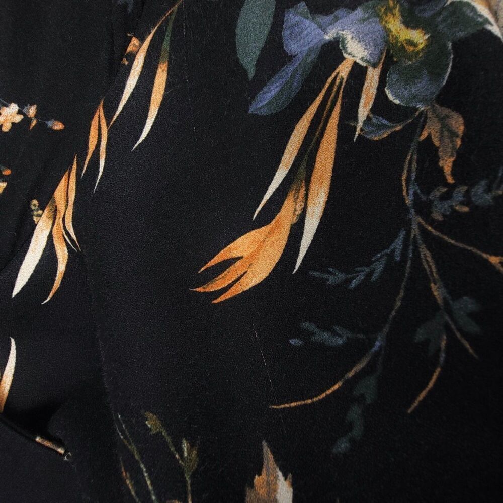 AFRM Ethereal Knot Front Smocked Long Sleeve Crop Top Medium Vintage Floral - Picture 6 of 8